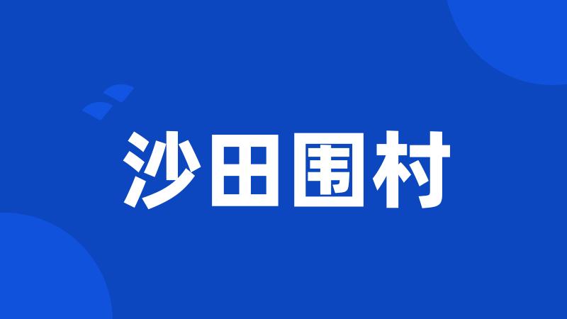 沙田围村