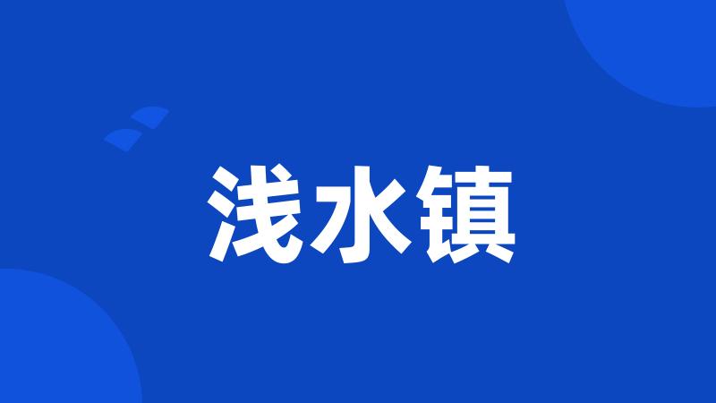 浅水镇