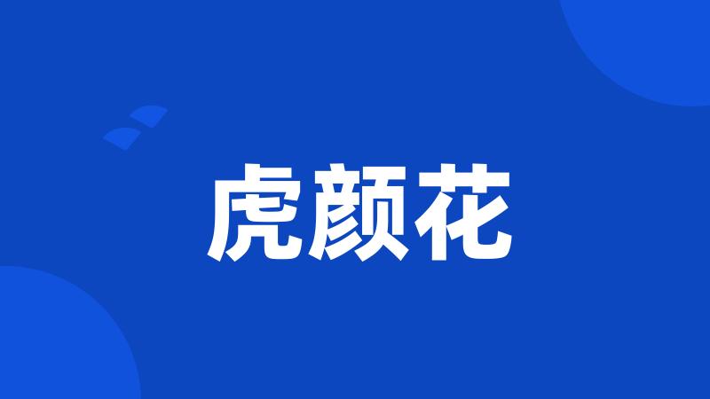 虎颜花