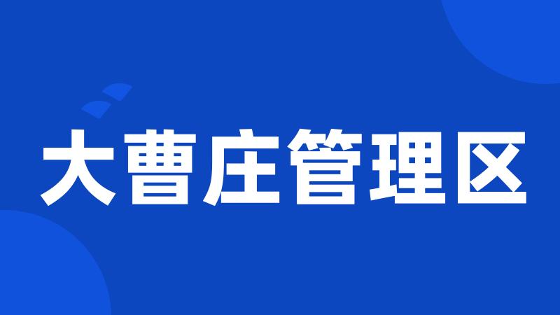 大曹庄管理区
