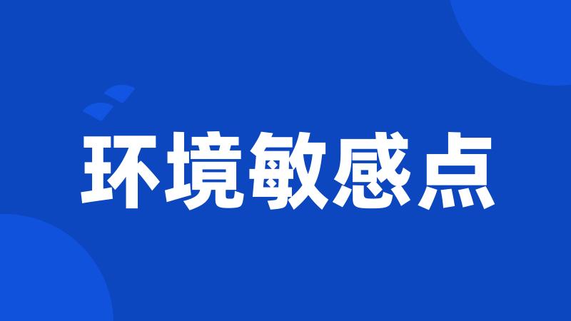 环境敏感点