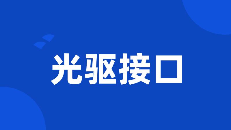 光驱接口