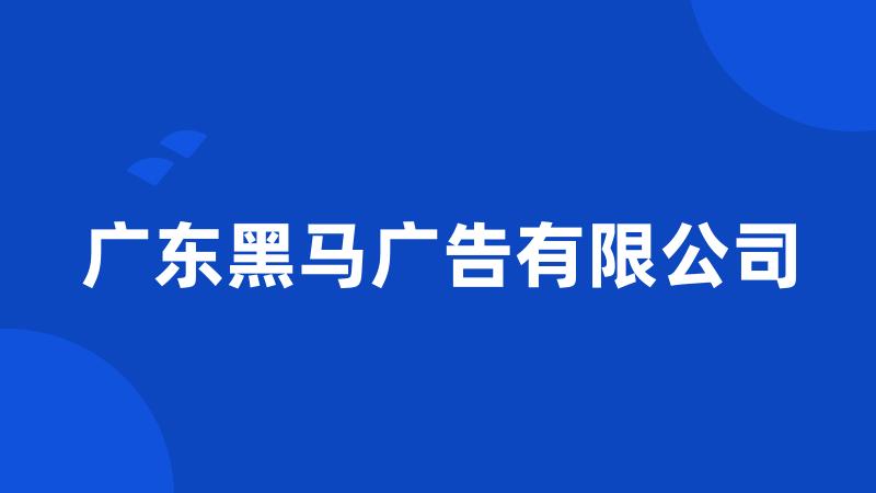 广东黑马广告有限公司