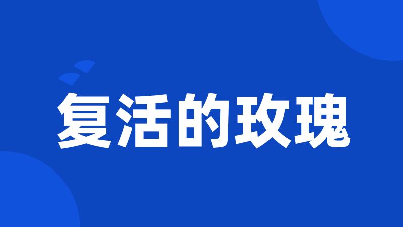 复活的玫瑰