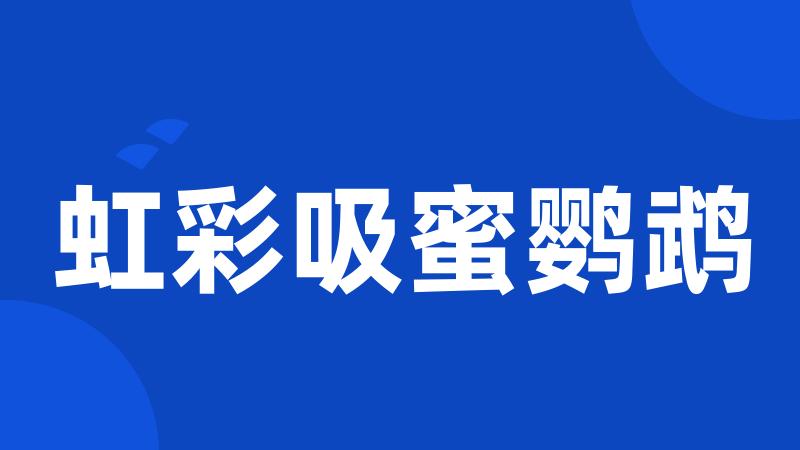 虹彩吸蜜鹦鹉