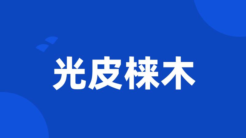 光皮梾木