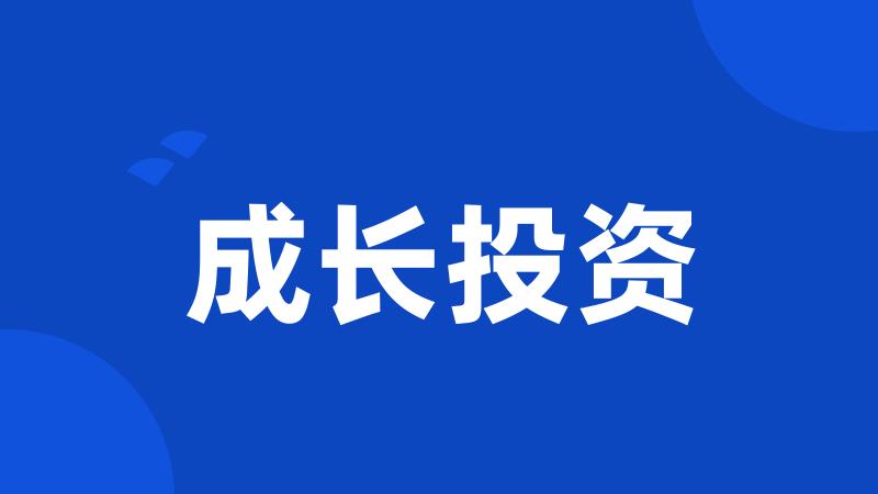 成长投资