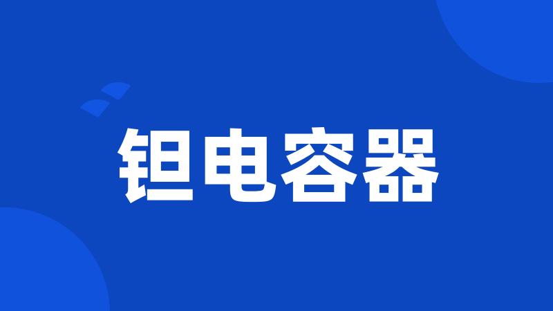 钽电容器