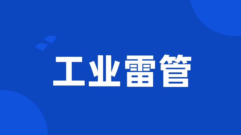 工业雷管