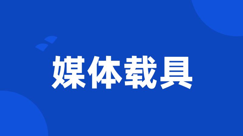 媒体载具