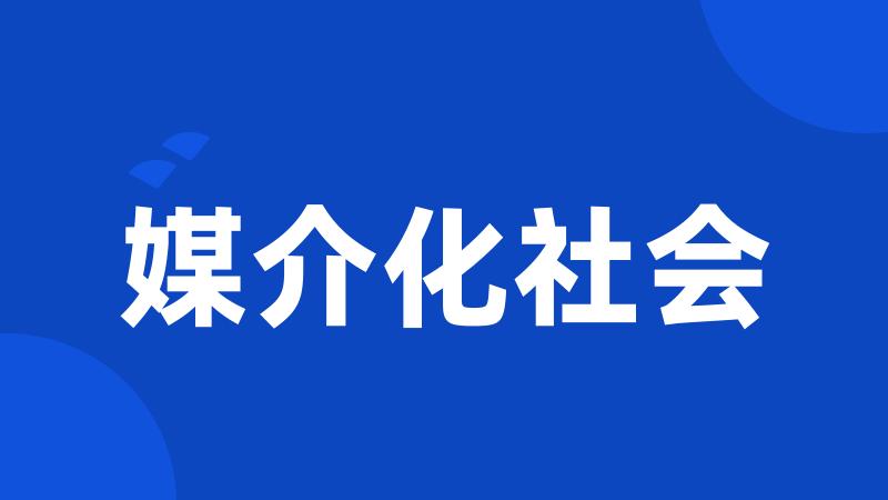 媒介化社会