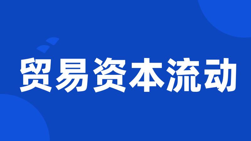贸易资本流动