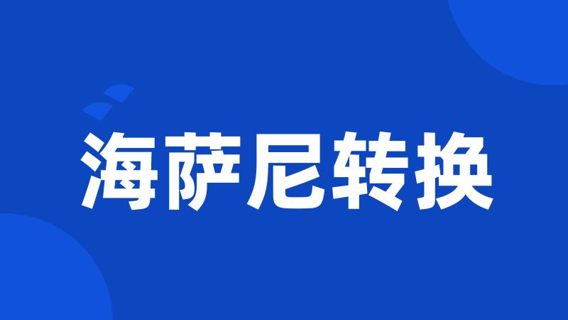 海萨尼转换