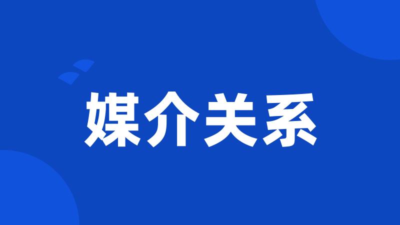 媒介关系