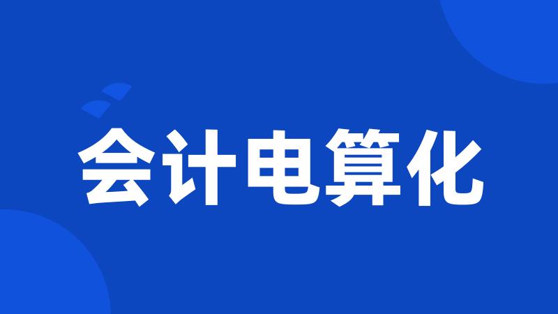 会计电算化