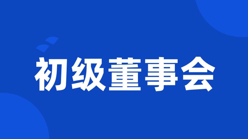 初级董事会